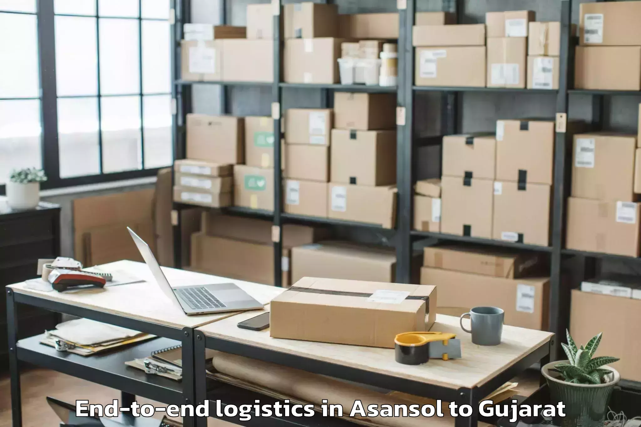 Book Asansol to Vaghodia End To End Logistics Online